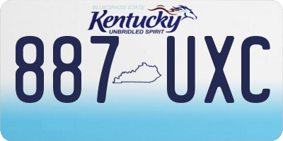 KY license plate 887UXC
