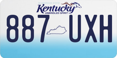 KY license plate 887UXH