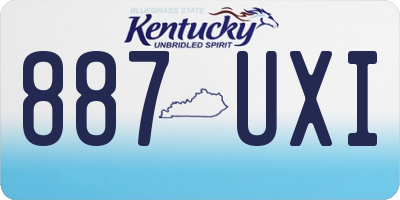 KY license plate 887UXI