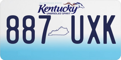 KY license plate 887UXK