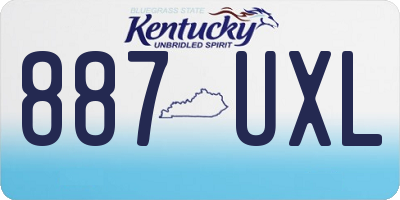 KY license plate 887UXL