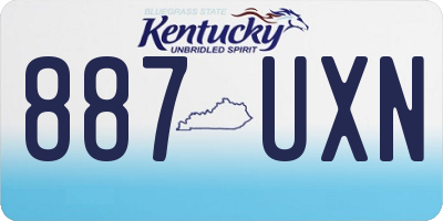 KY license plate 887UXN