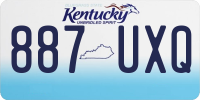 KY license plate 887UXQ