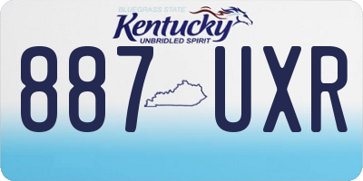 KY license plate 887UXR