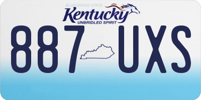 KY license plate 887UXS