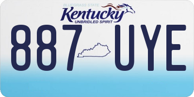 KY license plate 887UYE