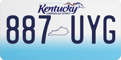 KY license plate 887UYG
