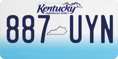 KY license plate 887UYN