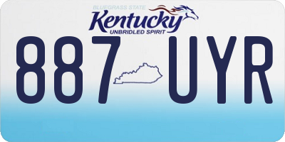 KY license plate 887UYR