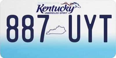 KY license plate 887UYT