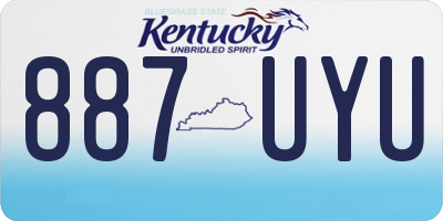 KY license plate 887UYU