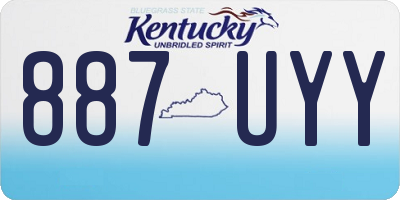 KY license plate 887UYY