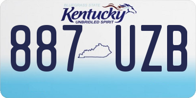 KY license plate 887UZB