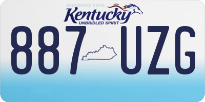KY license plate 887UZG