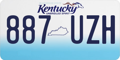 KY license plate 887UZH