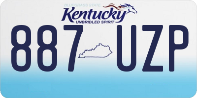KY license plate 887UZP