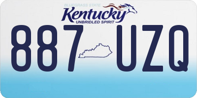 KY license plate 887UZQ