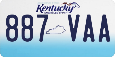 KY license plate 887VAA