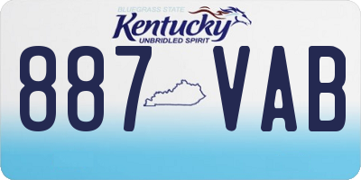 KY license plate 887VAB