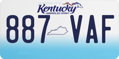 KY license plate 887VAF