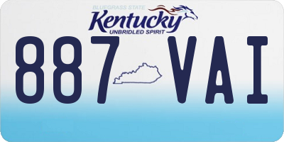KY license plate 887VAI
