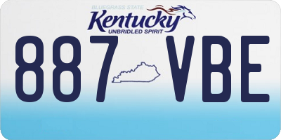 KY license plate 887VBE