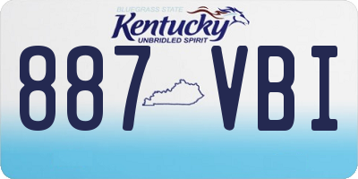 KY license plate 887VBI