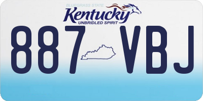 KY license plate 887VBJ