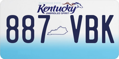 KY license plate 887VBK