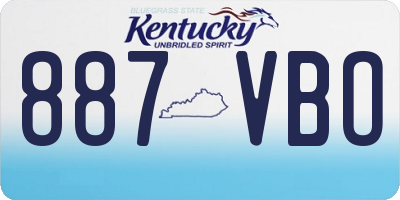 KY license plate 887VBO
