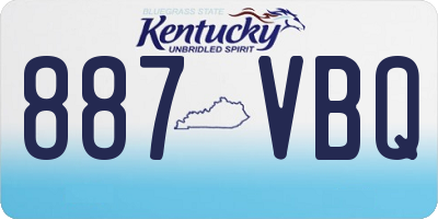 KY license plate 887VBQ