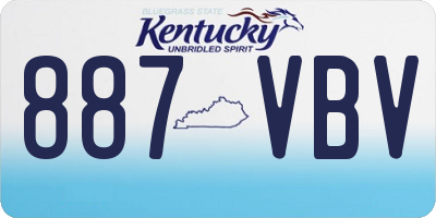 KY license plate 887VBV