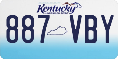 KY license plate 887VBY