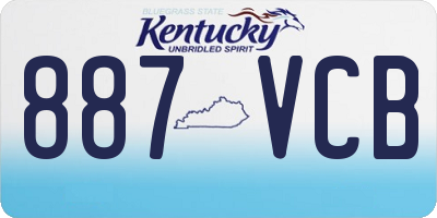 KY license plate 887VCB