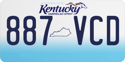 KY license plate 887VCD