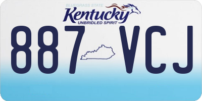 KY license plate 887VCJ