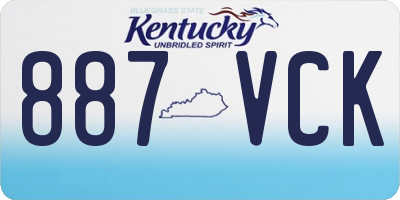 KY license plate 887VCK