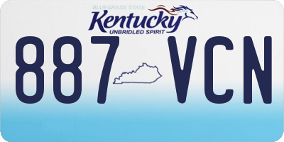 KY license plate 887VCN