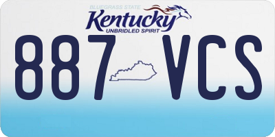KY license plate 887VCS