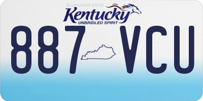 KY license plate 887VCU