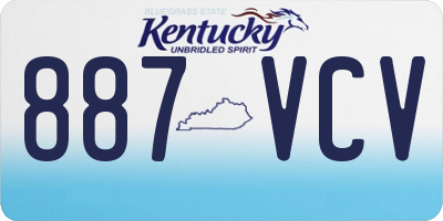 KY license plate 887VCV