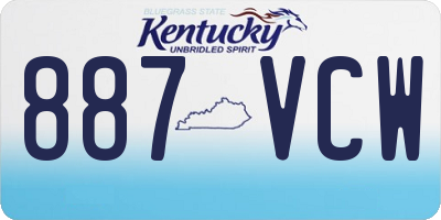 KY license plate 887VCW