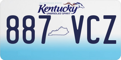 KY license plate 887VCZ