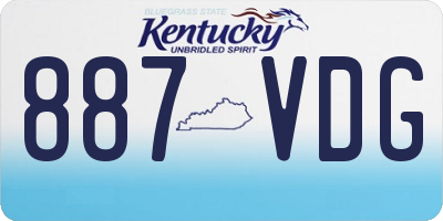 KY license plate 887VDG