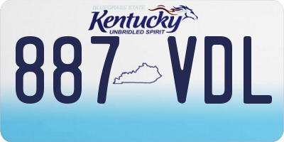 KY license plate 887VDL