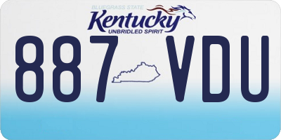 KY license plate 887VDU