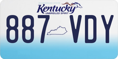 KY license plate 887VDY
