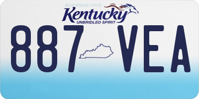 KY license plate 887VEA