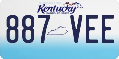 KY license plate 887VEE