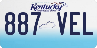 KY license plate 887VEL